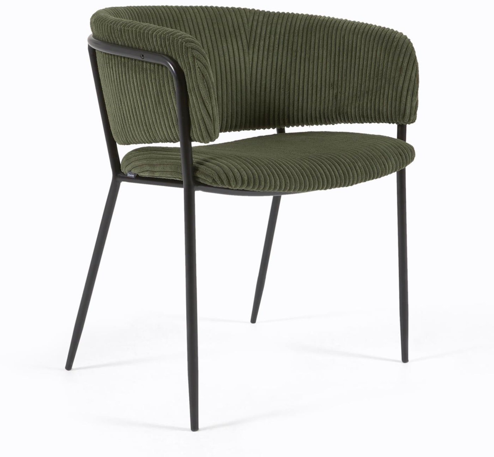 Runnie, Spisebordsstol, vintage, industriel, stof by LaForma (H: 73 cm. x B: 58 cm. x L: 58 cm., Grøn)