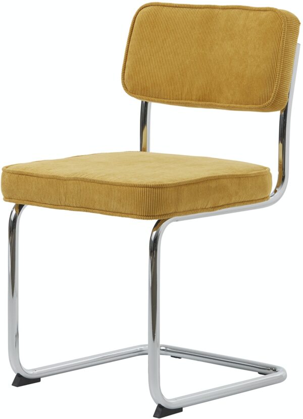 Rupert, Spisebordsstol, Stof by Unique Furniture (H: 84 cm. x B: 50 cm. x L: 53 cm., Gul)