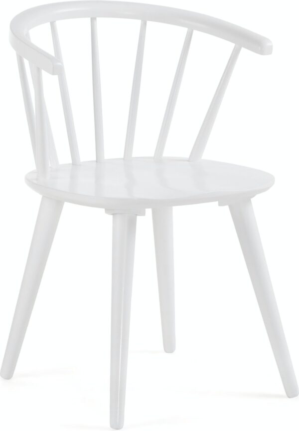 Trise, Spisebordsstol, solidt træ by LaForma (H: 77 cm. B: 53 cm. L: 54 cm., Hvid)