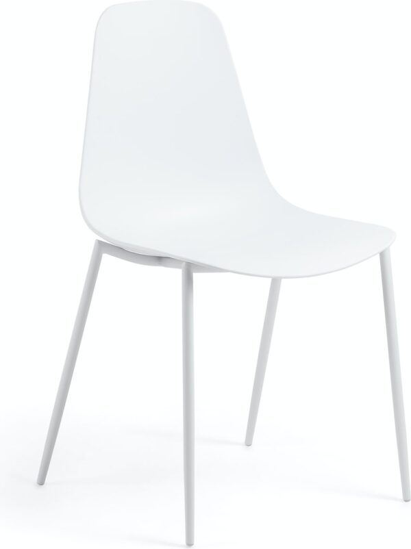 Whatts, Spisebordsstol, moderne, nordisk, plast by LaForma (H: 87 cm. B: 49 cm. L: 53 cm., Hvid)