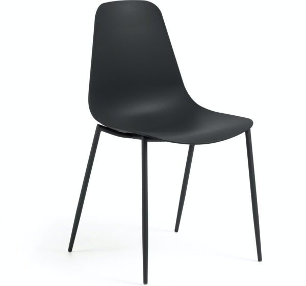 Whatts, Spisebordsstol, moderne, nordisk, plast by LaForma (H: 87 cm. B: 49 cm. L: 53 cm., Sort)