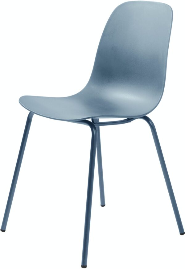 Whitby, Spisebordsstol med ergonomiske kurver by Unique Furniture (H: 84 cm. x B: 50 cm. x L: 50 cm., Blå)
