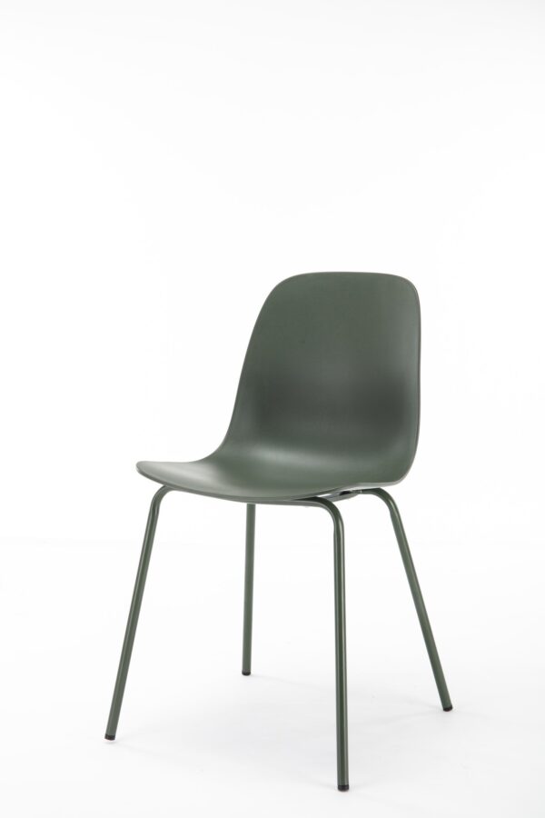 Whitby, Spisebordsstol med ergonomiske kurver by Unique Furniture (H: 84 cm. x B: 50 cm. x L: 50 cm., Olivegrøn)