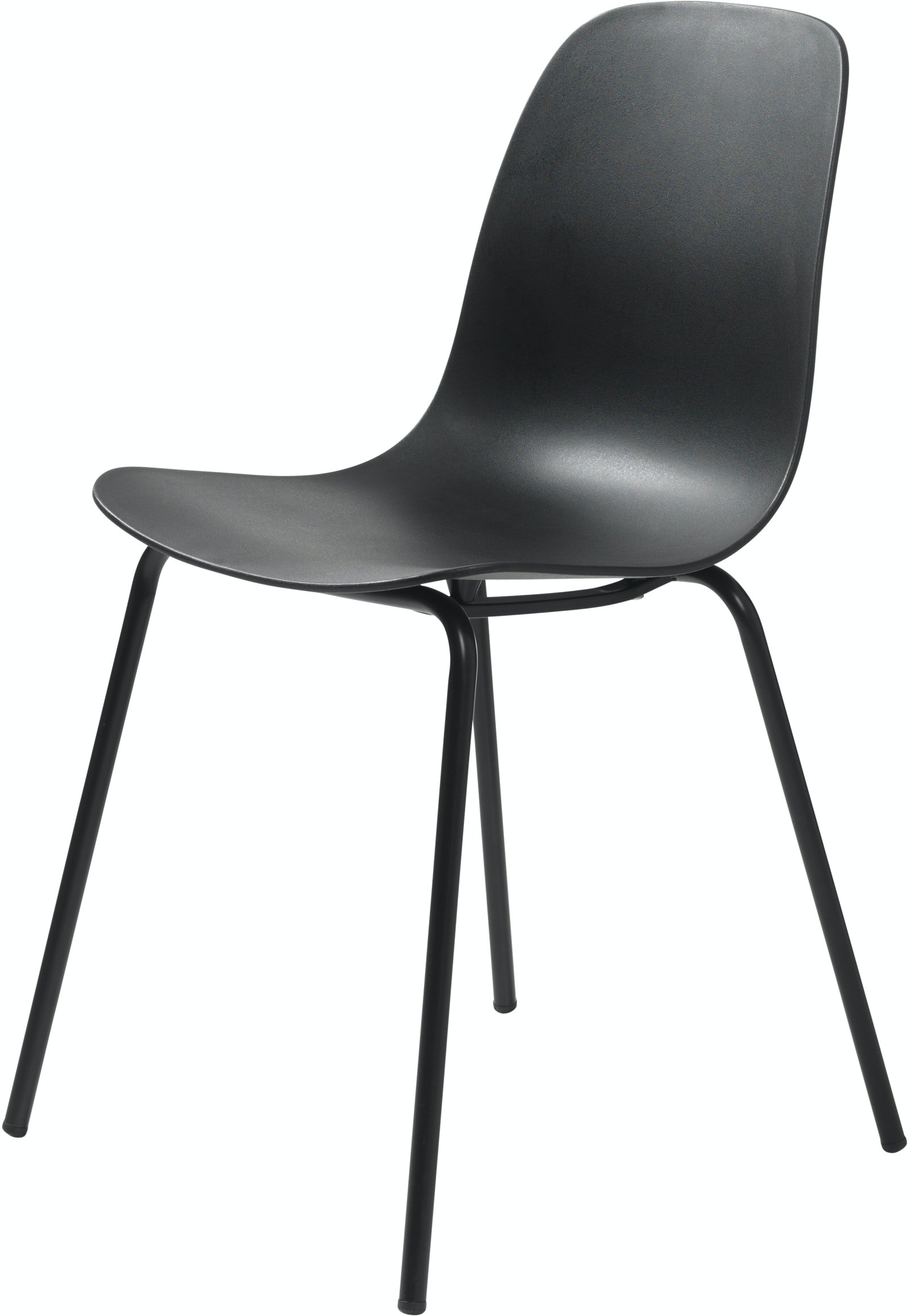 Whitby, Spisebordsstol med ergonomiske kurver by Unique Furniture (H: 84 cm. x B: 50 cm. x L: 50 cm., Sort)