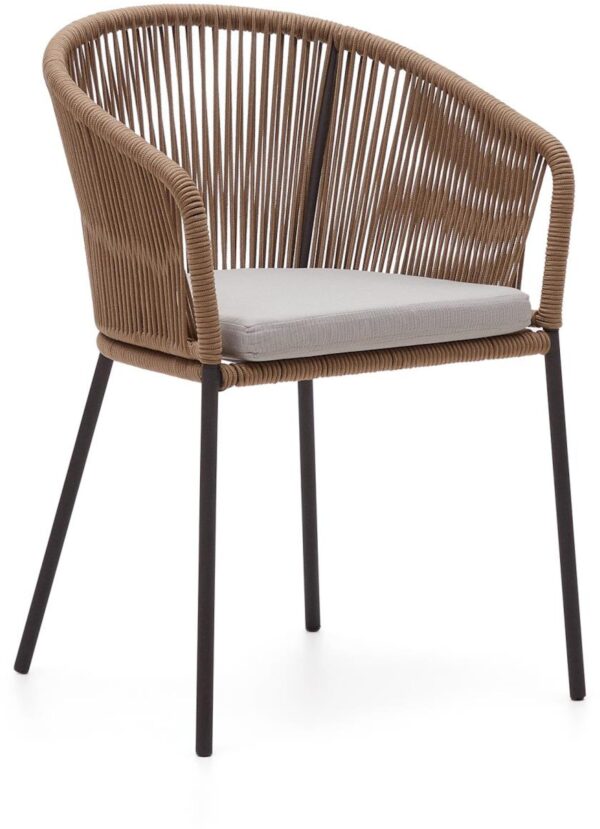 Yanet, Udendørs spisebordsstol by LaForma (H: 79 cm. x B: 56 cm. x L: 50 cm., Beige)
