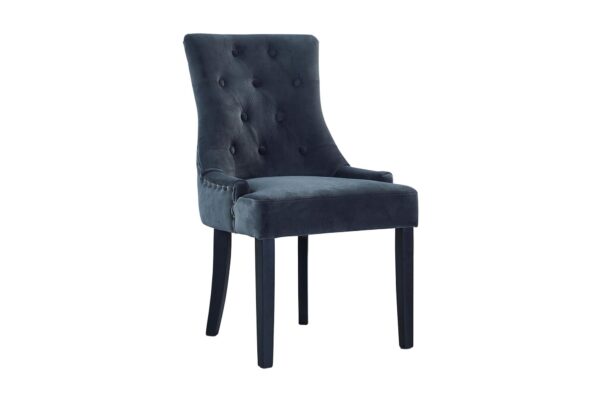 Viktoria Spisebordsstol, Mørkegrå Velour