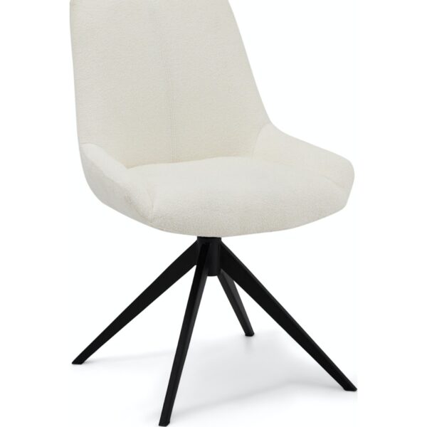 Helena, Spisebordsstol, Stof by Raymond & Hallmark (H: 89 cm. x B: 63 cm. x D: 55 cm., Hvid)