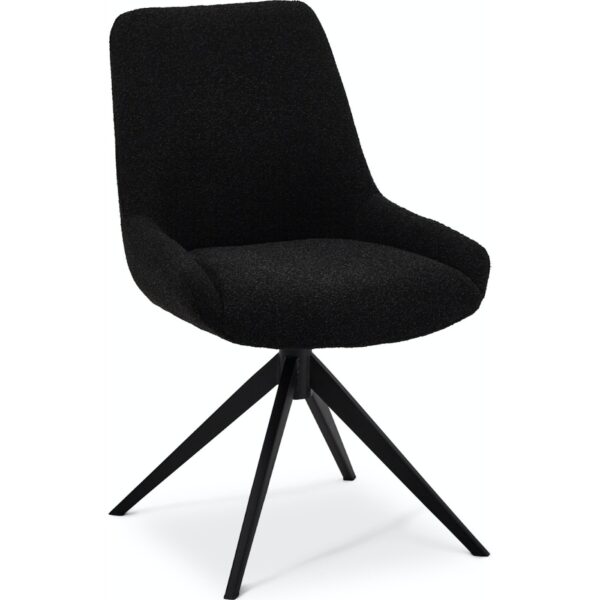 Helena, Spisebordsstol, Stof by Raymond & Hallmark (H: 89 cm. x B: 63 cm. x D: 55 cm., Sort)