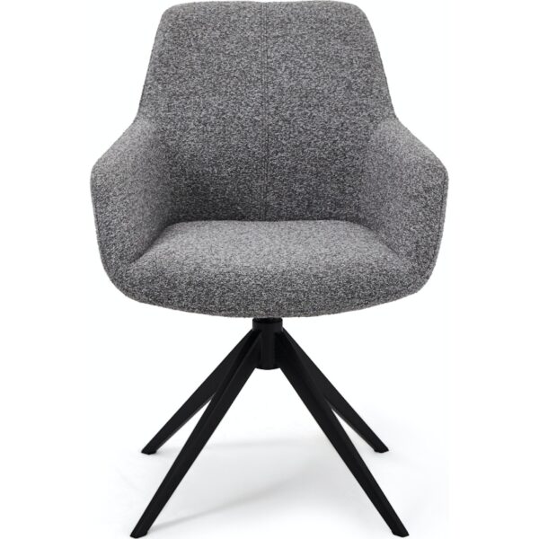 Helena, Spisebordsstol med armlæn, Stof by Raymond & Hallmark (H: 89 cm. x B: 64 cm. x D: 63 cm., Grå)