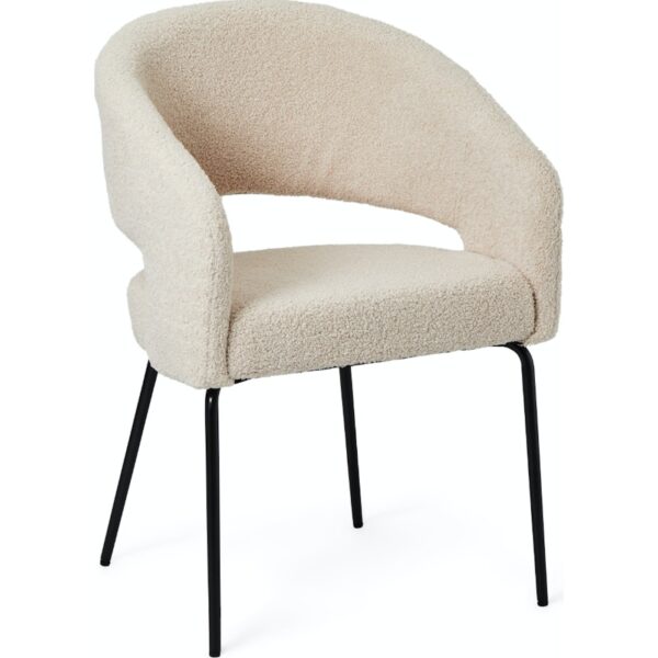 Natalie, Spisebordsstol, Stof by Raymond & Hallmark (H: 81 cm. x B: 57 cm. x D: 56 cm., Cappuccino)