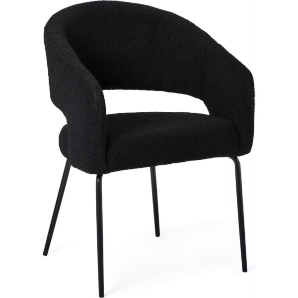 Natalie, Spisebordsstol, Stof by Raymond & Hallmark (H: 81 cm. x B: 57 cm. x D: 56 cm., Sort)