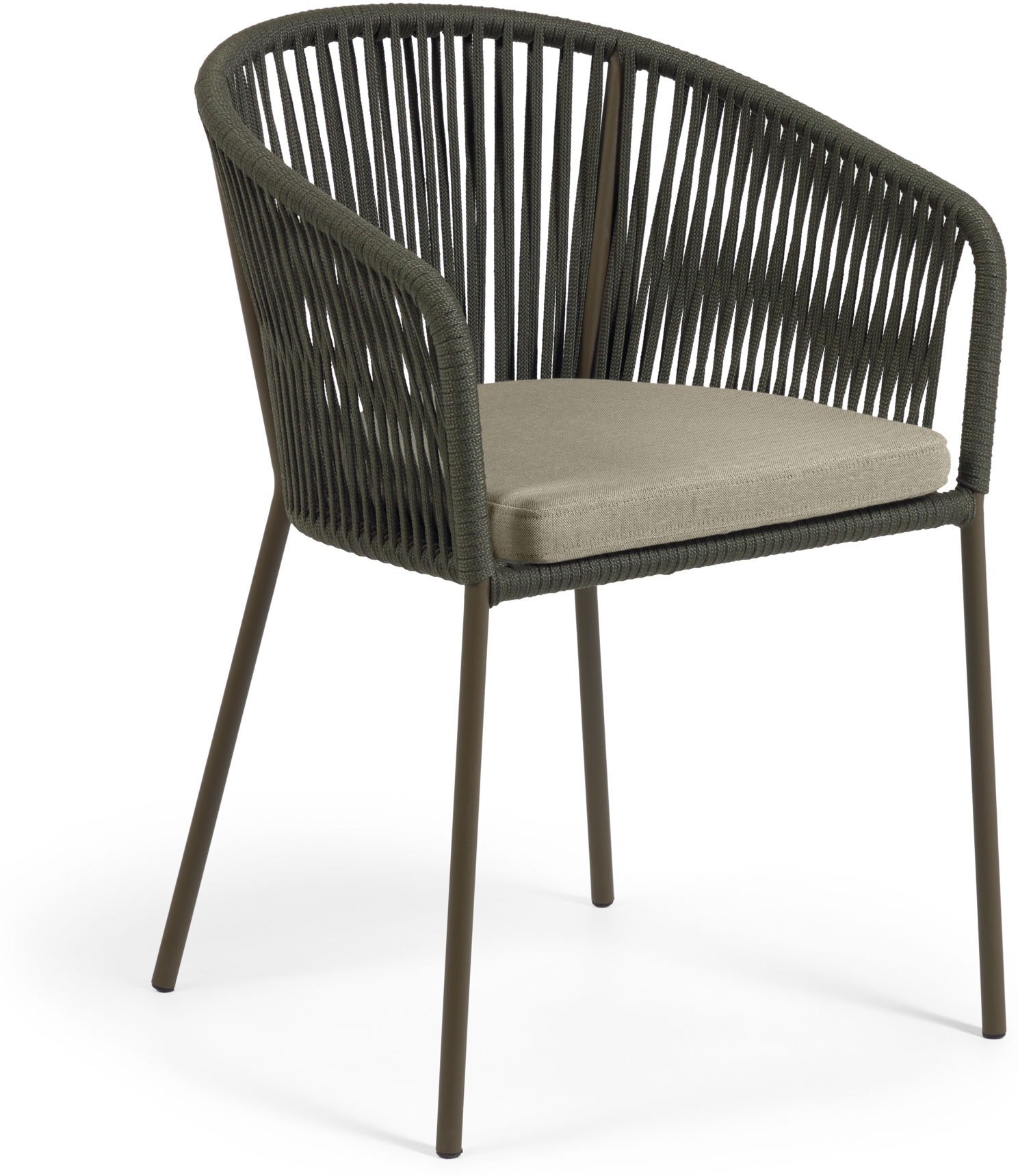 Yanet, Udendørs spisebordsstol by LaForma (H: 79 cm. x B: 56 cm. x L: 50 cm., Grøn)