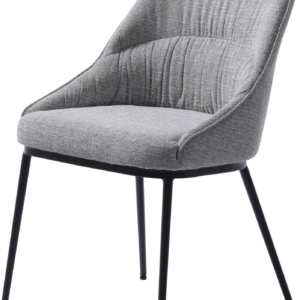 Meridian, Spisebordsstol, grå/sort, H84,5x51,5 cm, stof, metal