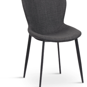 Ross, Spisebordsstol, mørkegrå/sort, H87x52 cm, stof, metal