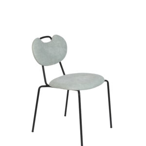 WHITE LABEL LIVING Aspen spisebordsstol - lysegrøn stof og metal