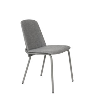 ZUIVER Clip spisebordsstol - grå polyester, egefinér og metal