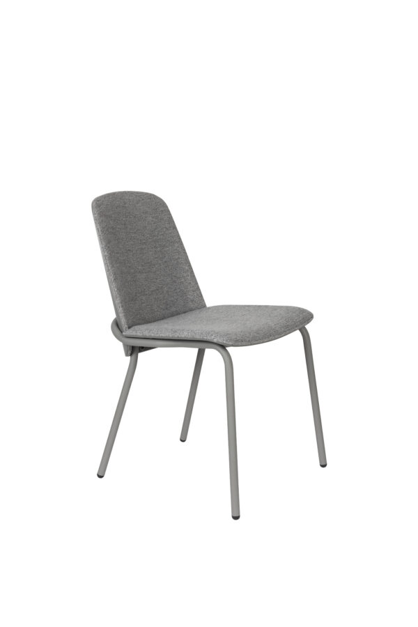 ZUIVER Clip spisebordsstol - grå polyester, egefinér og metal