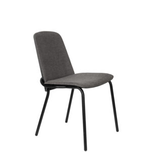 ZUIVER Clip spisebordsstol - grå polyester og sort egefinérmetal