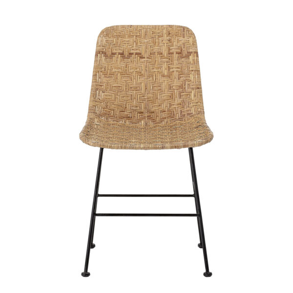 BLOOMINGVILLE Kitty spisebordsstol - natur rattan og jern