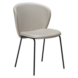 DAN-FORM Stay spisebordsstol - kashmir kunstlæder og sort stål