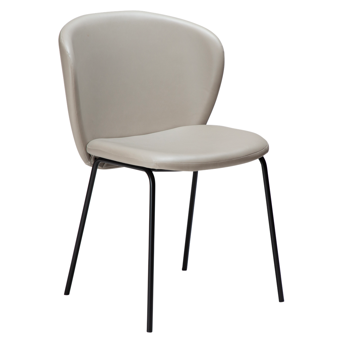 DAN-FORM Stay spisebordsstol - kashmir kunstlæder og sort stål