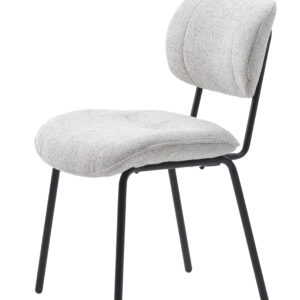 Buffalo spisebordsstol - offwhite melange stof og sorte ben