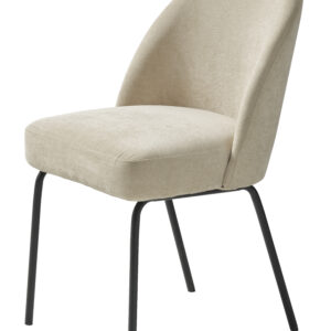 Creston spisebordsstol - sand chenille og sorte ben