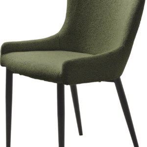 Nordique Design Ontario spisebordsstol i forest green bouclé med metalben H82xB52xD60 cm