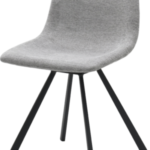 Spisebordsstol Nordique Design Yukon lysegrå stofbetræk metalben H80xB47xL49 cm