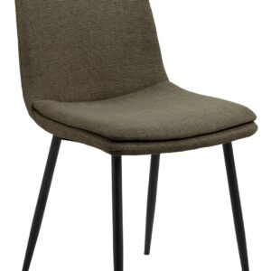 ACT NORDIC Becca spisebordsstol - grøn stof og mat sort stål