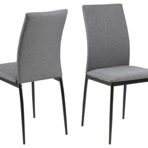 ACT NORDIC Demina spisebordsstol - grå/sort stof/metal