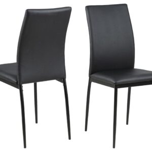 ACT NORDIC Demina spisebordsstol - sort kunstlæder/metal