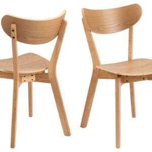 ACT NORDIC Roxby spisebordsstol - natur egefinér og natur gummitræ