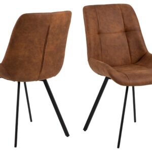 ACT NORDIC Waylor spisebordsstol - camel polyester og sort metal