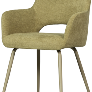 Spisebordsstol WOOOD Collection Jenny lysegrøn polstret polyester ergonomisk H80xB58xD58 cm