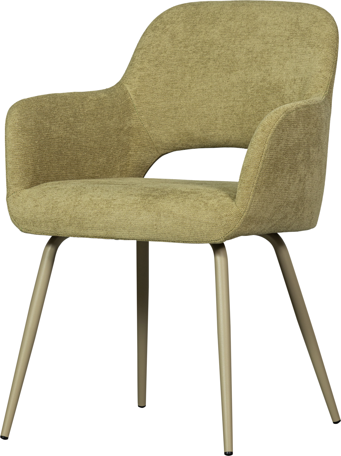 Spisebordsstol WOOOD Collection Jenny lysegrøn polstret polyester ergonomisk H80xB58xD58 cm