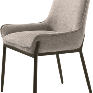Spisebordsstol, køkkenstol Nordique Design Calgary i sand/sort med Brego 31 stof og sort metal FSC-certificeret