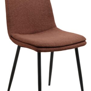 ACT NORDIC Becca spisebordsstol - terracotta stof og sort stål