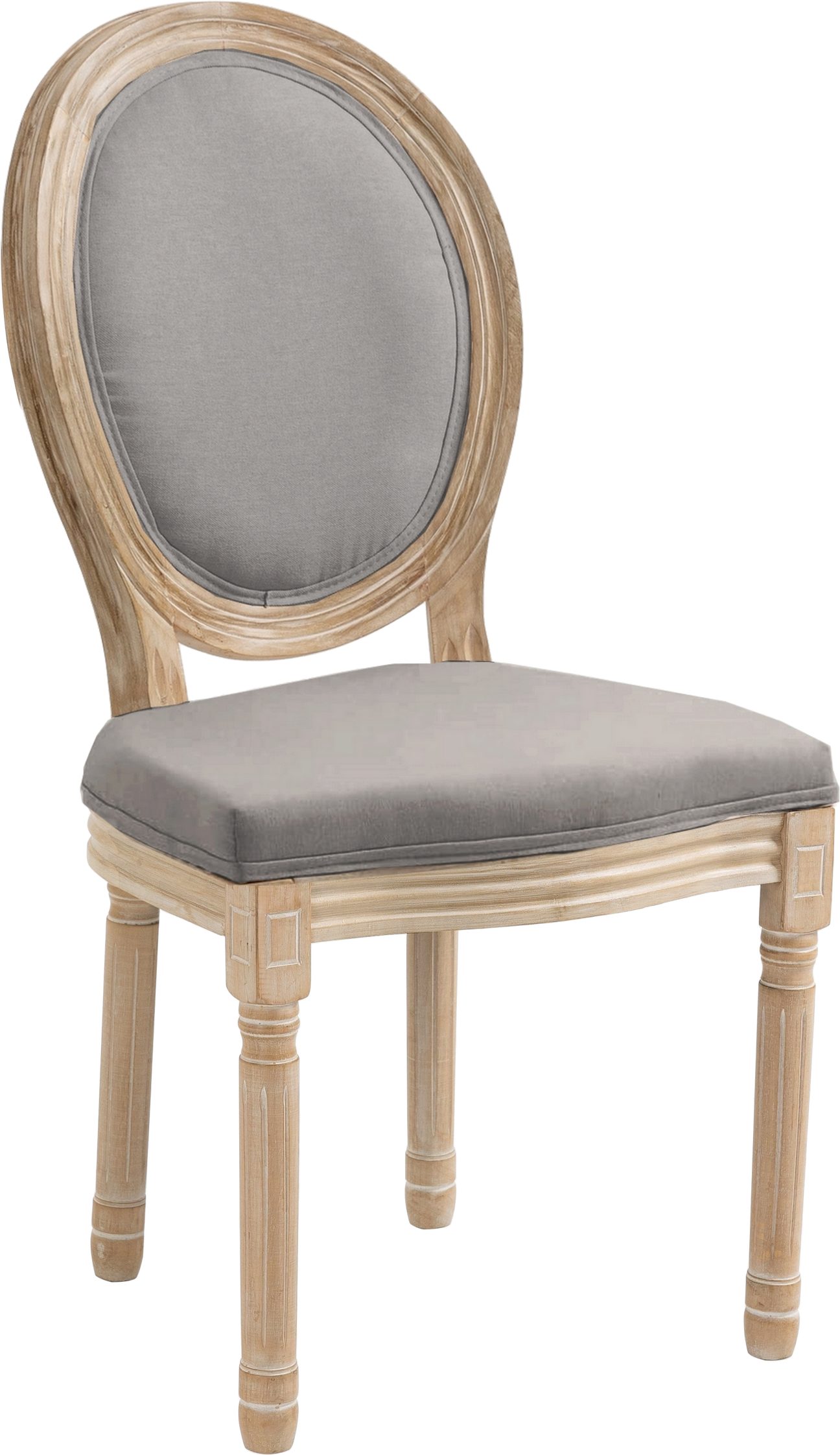 Spisebordsstol Nordlys Furniture Richelieut - grå polstret stof, FSC-certificeret heveatræstel