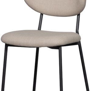 Spisebordsstol WOOOD Collection Kjeld natur polyester stof metalstel H79xB47xD53 cm