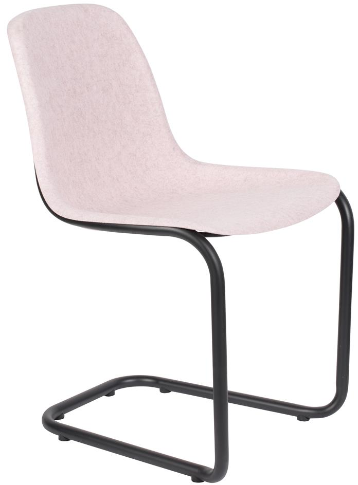 Spisebordsstol Zuiver Thirsty perlemor genanvendt plast med sort stålstel H78,5xB52xL55cm spisestuestol