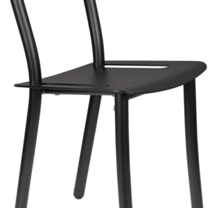 Udendørs spisebordsstol Zuiver Friday askegrå aluminium stabelbar H79xB44xD50 cm havestol
