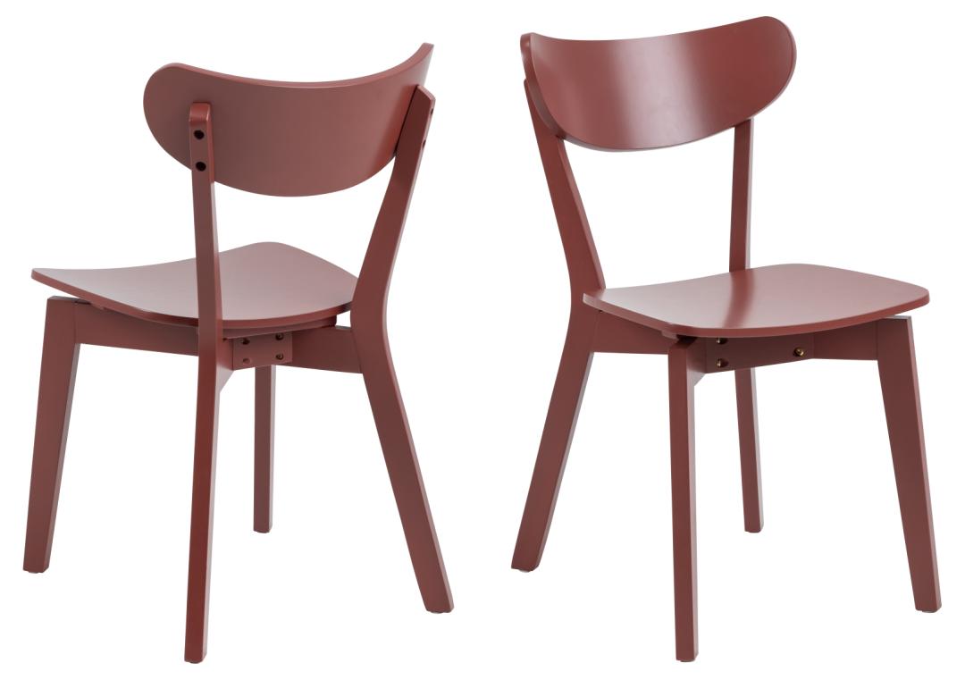 ACT NORDIC Roxby spisebordsstol - terracotta MDF og terracotta gummitræ