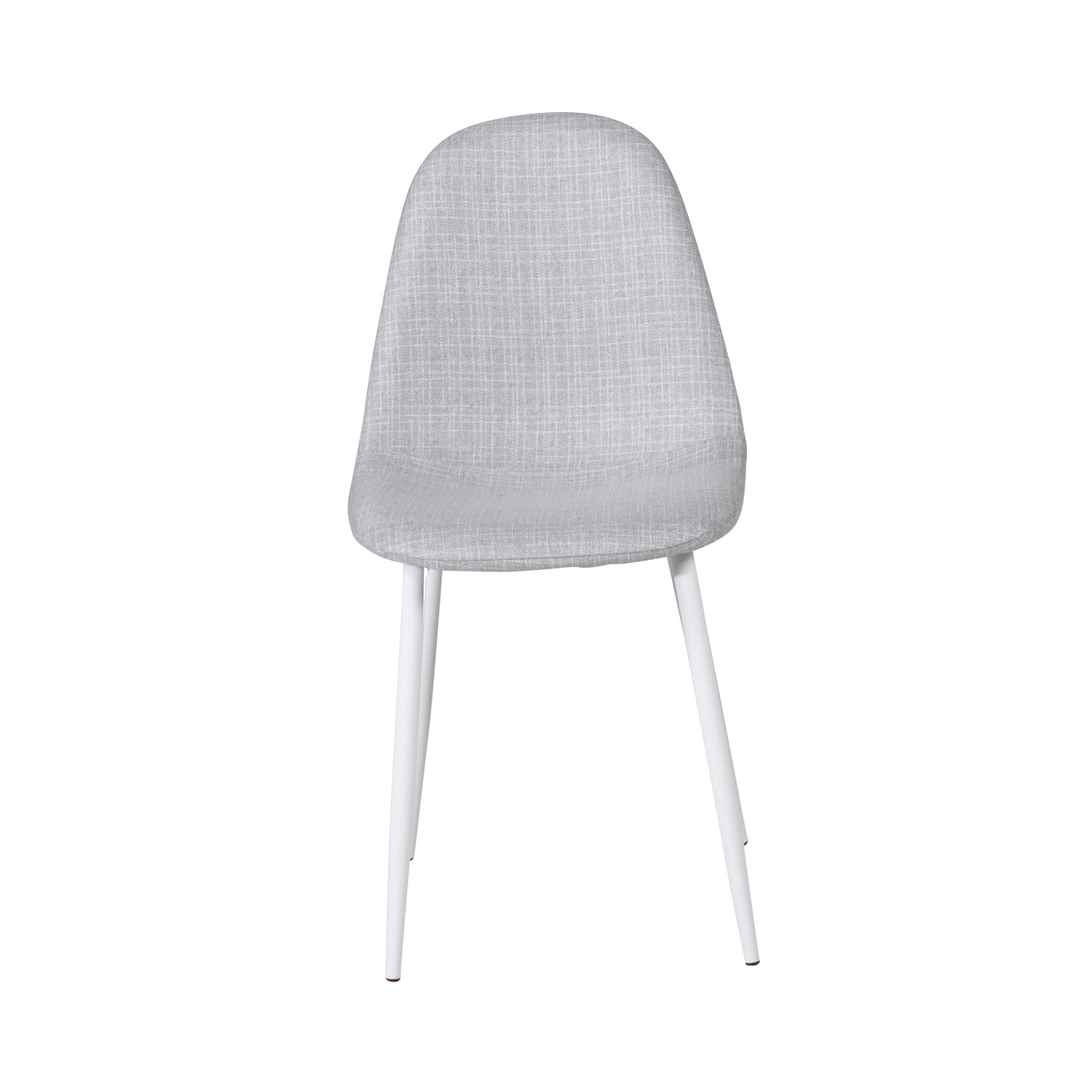VENTURE DESIGN Polar spisebordsstol - lysegrå polyester og hvid metal