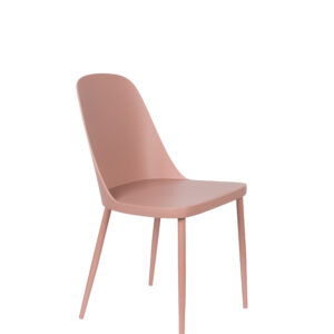 WHITE LABEL LIVING Pip spisebordsstol - lyserød polypropylen og metal