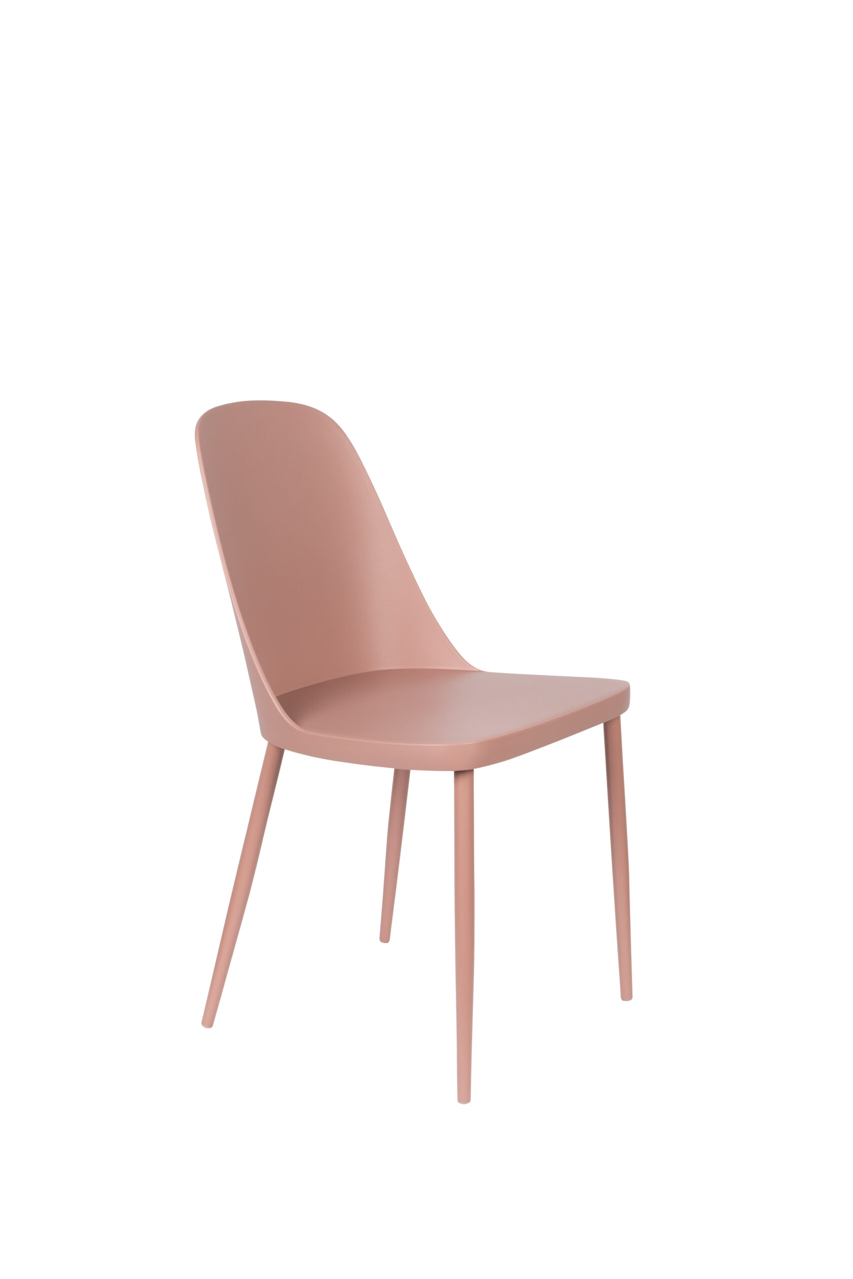 WHITE LABEL LIVING Pip spisebordsstol - lyserød polypropylen og metal