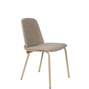 ZUIVER Clip spisebordsstol - beige polyester, egefinér og metal